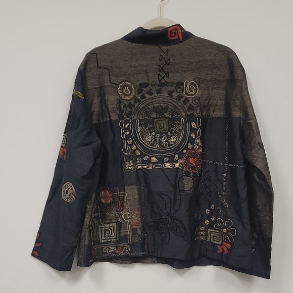 Chico's Artistic Black and Red Jacket - Picture 10 of 16